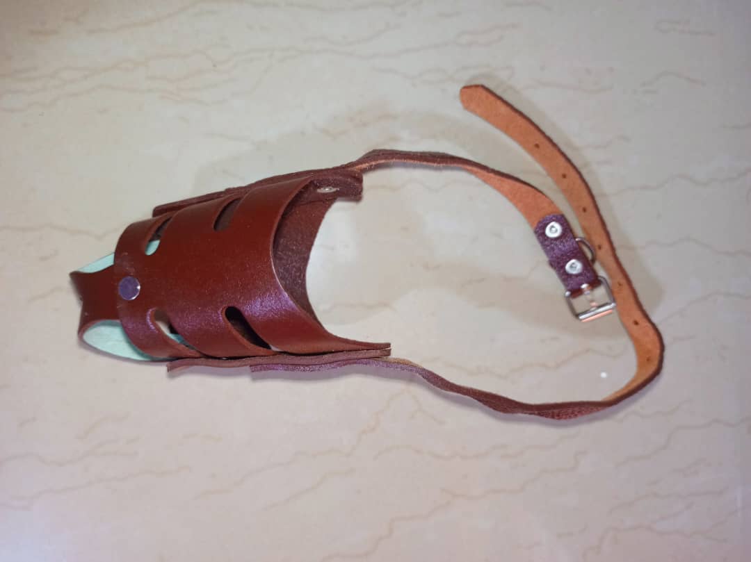 Cowhide Dog Muzzle Medium/Large Dog