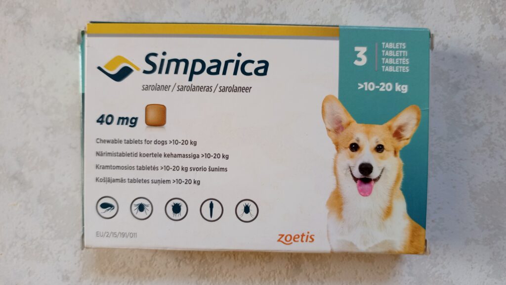 Best tablet for ticks and fleas ( Simparica) in Kampala, Uganda at Superior Animal Clinic
