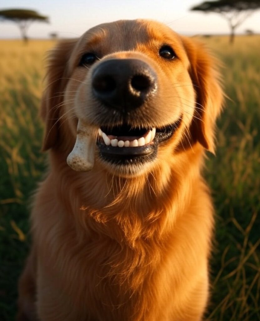 Dog with bone stuck in mouth at Superior Animal Clinic Kampala