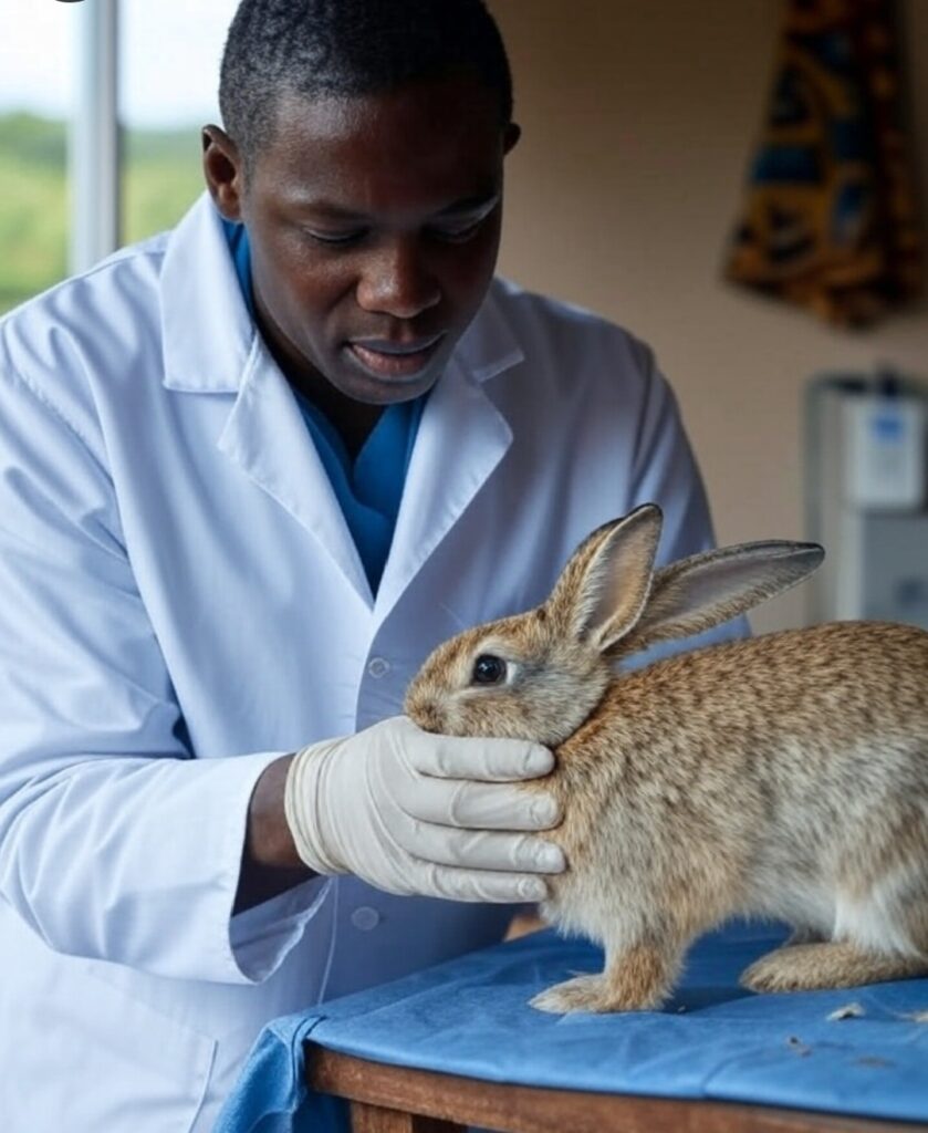 a rabbit specialist at the best rabbit hospital in Kampala, Uganda at Superior Animal Clinic
