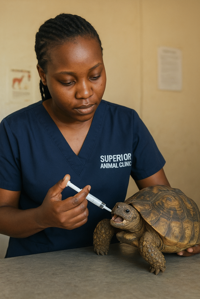 Affordable tortoise deworming and vaccination in Bugolobi Naguru Kololo Kampala Uganda
