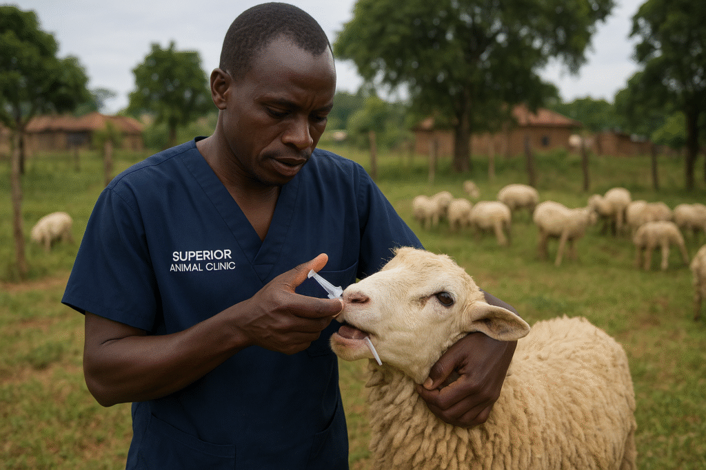 Best sheep deworming service in Kampala at Superior Animal Clinic
