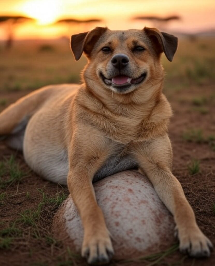Dog recovering from bloat surgery at Superior Animal Clinic Kampala Uganda