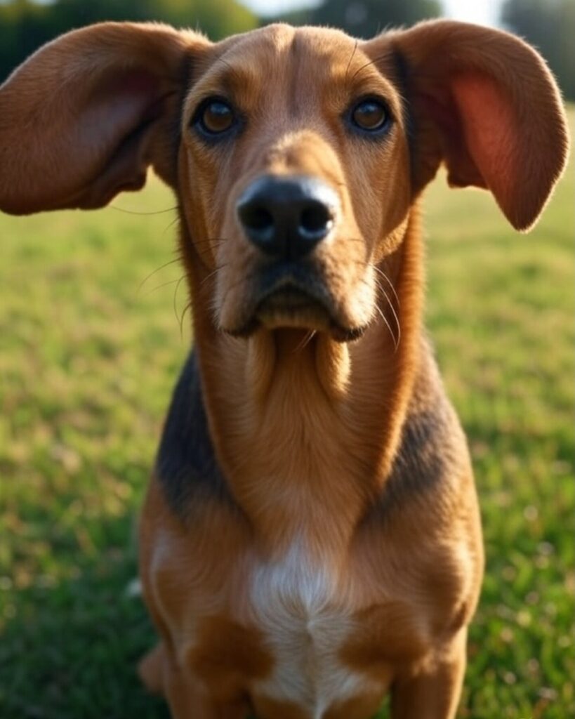 Floppy-eared dog with aural hematoma in Lubowa Uganda