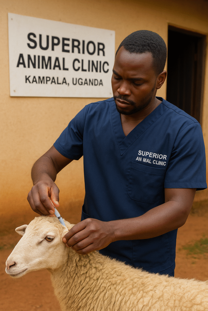 PPR vaccination for sheep at Superior Animal Clinic Kampala Uganda