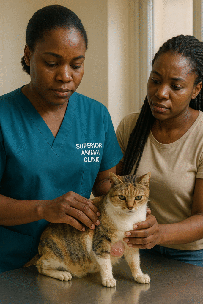 Cat chemotherapy session at best cat hospital in Kampala Uganda