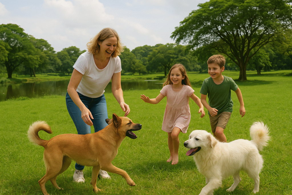Pet enjoying open green space in Munyonyo Kampala Uganda
