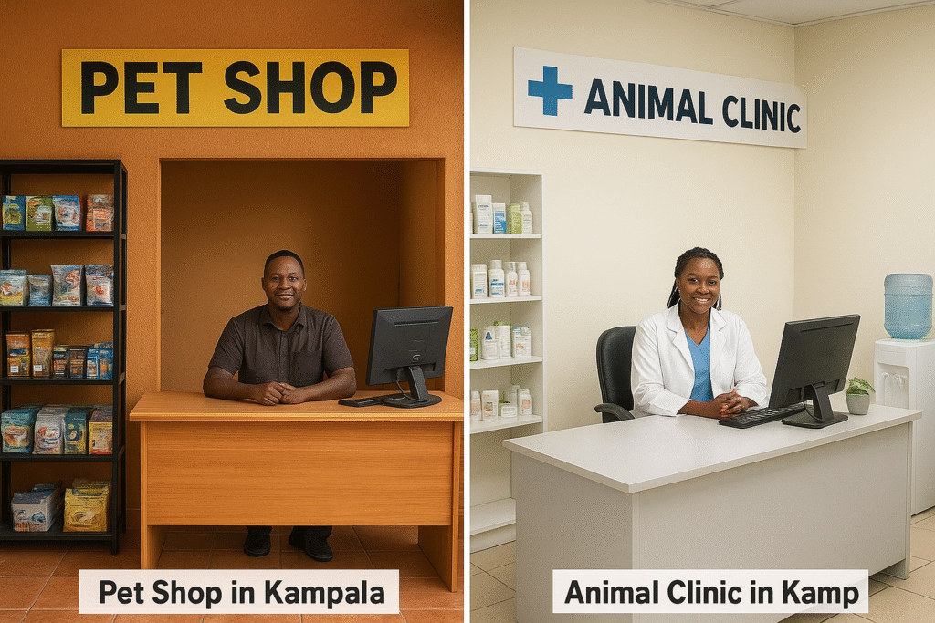 Pet shop vs veterinary clinic comparison chart Uganda