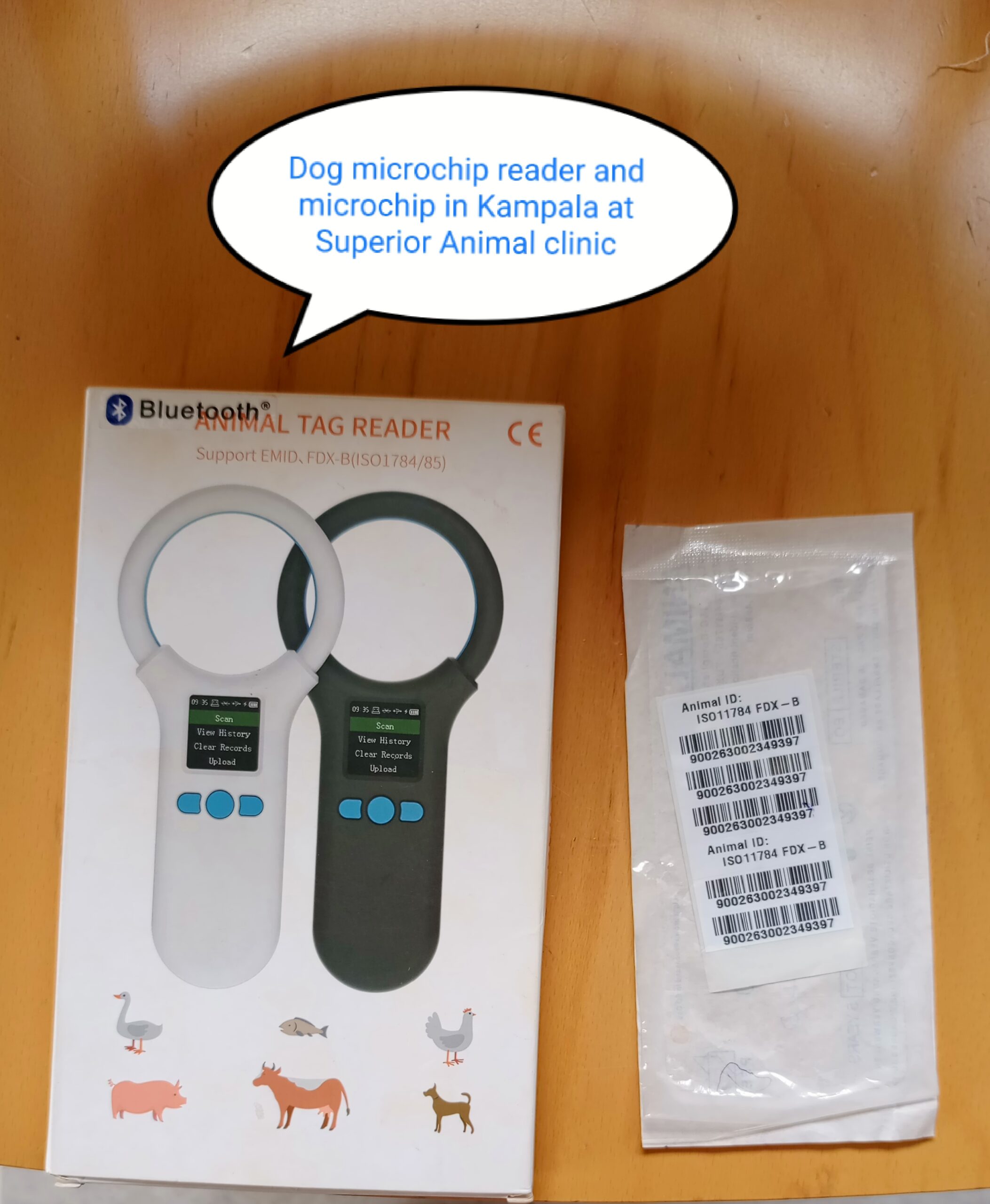 Pet microchip reader and microhip in Kampala Uganda at Superior Animal Clinic